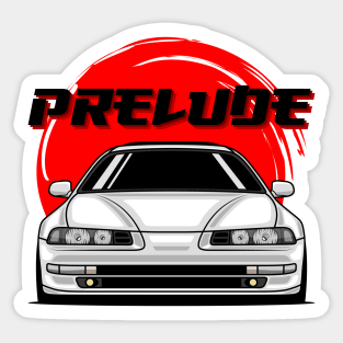 White Prelude MK4 Front Sticker